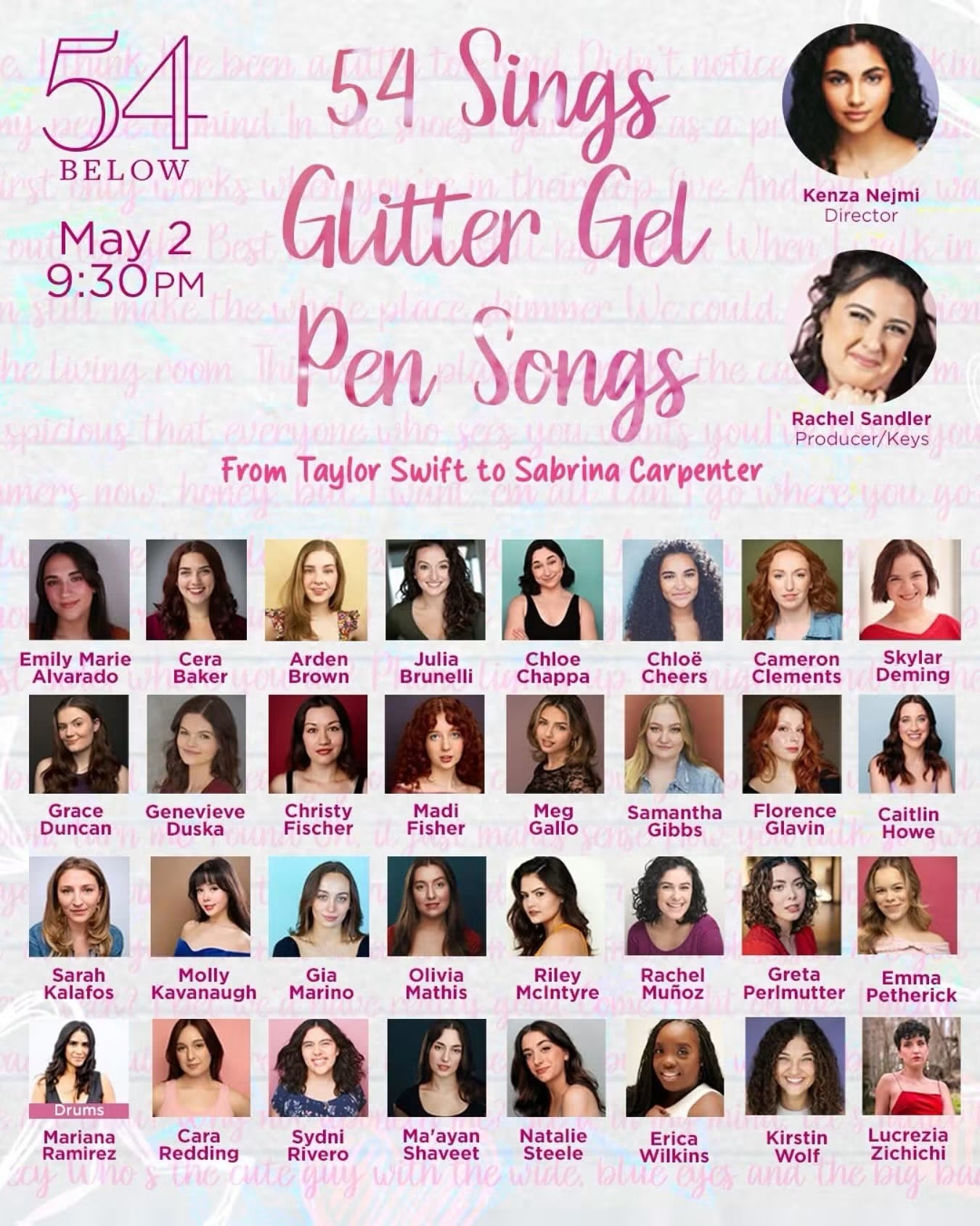 54 Below — Glitter Gel Pen Songs